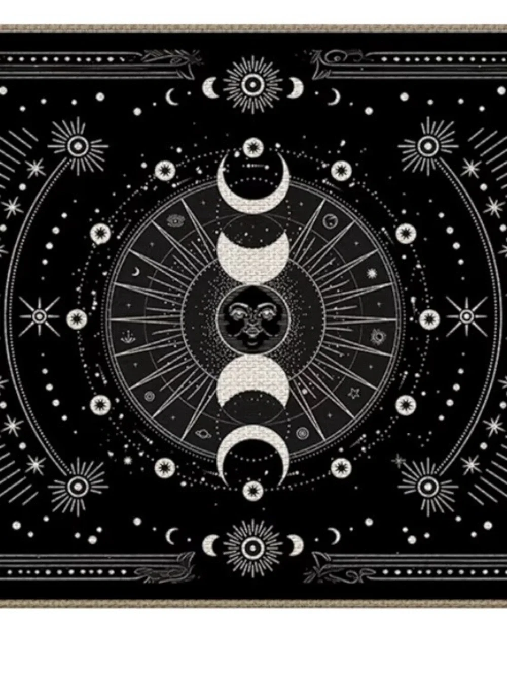 Sun and Moon Door Mat 17*30,Witchy Celestial Gothic Doormat